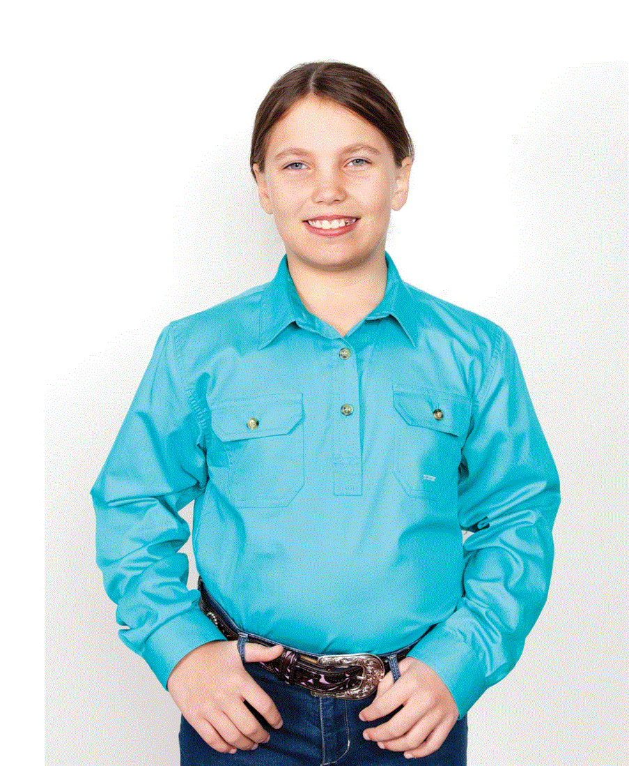 60606TUR Just Country Kenzie Work Shirt Turquoise